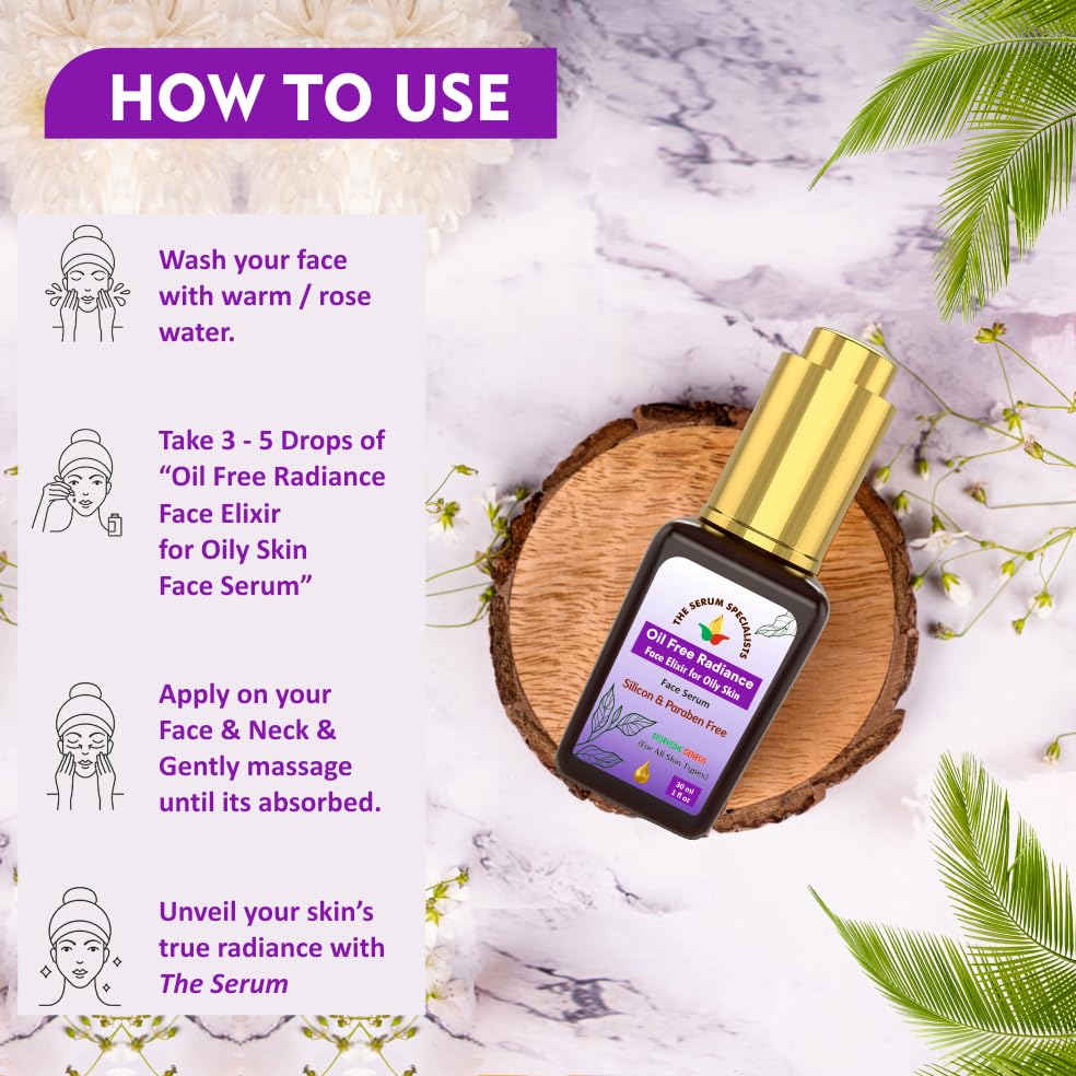 Image of Oil Free Radiance Face Elixir - Mattifying & Illuminating | Lightweight Formula | Provides Radiant Glow without Greasiness | 30ml