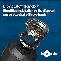 Vista 5 de InSinkErator Badger 5 - Triturador de basura, serie estándar de 1/2 HP, triturador de residuos de alimentos de alimentación continua, negro, juego