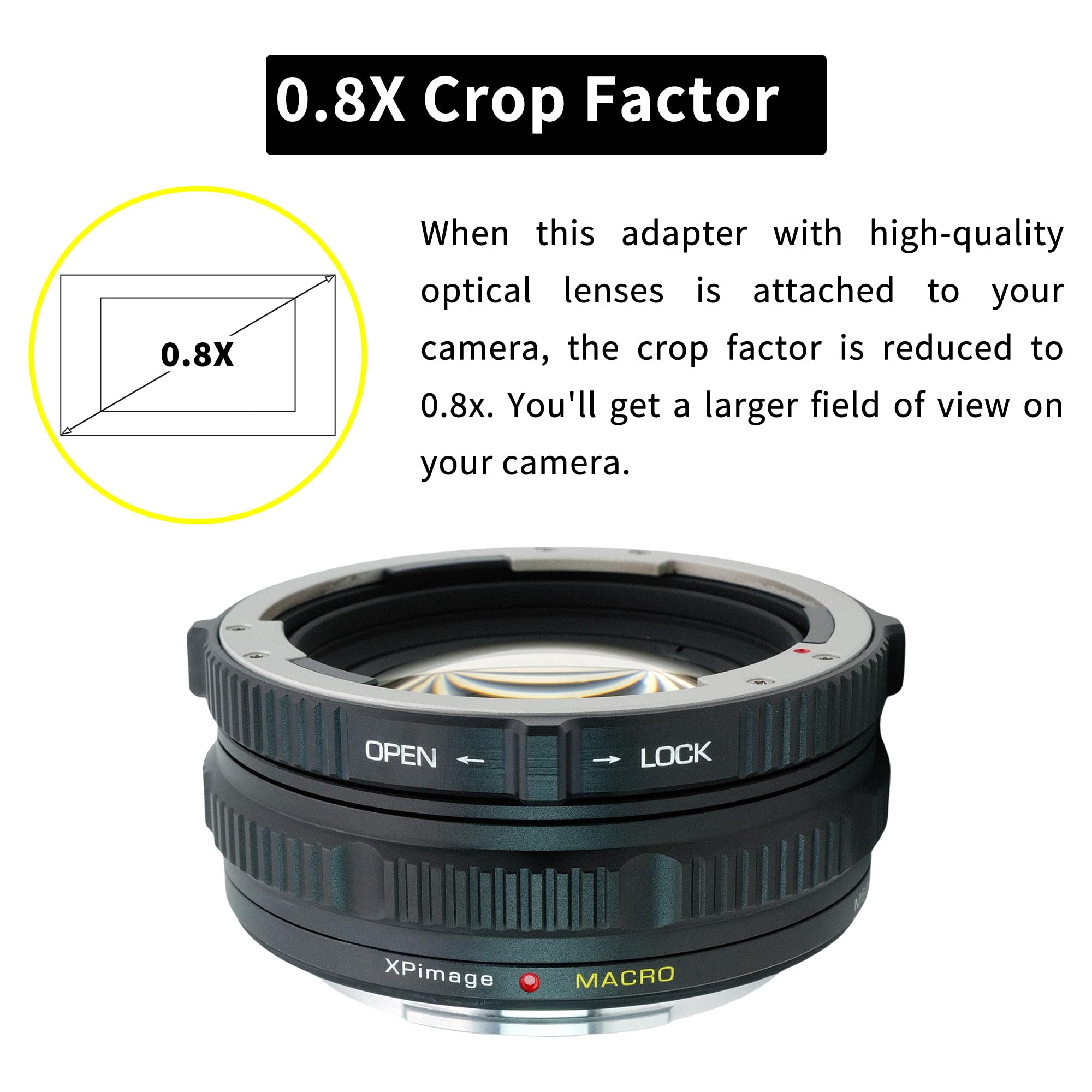 Amazon.com : XPIMAGE 0.8X Focal Reducer Speed Booster Adapter for
