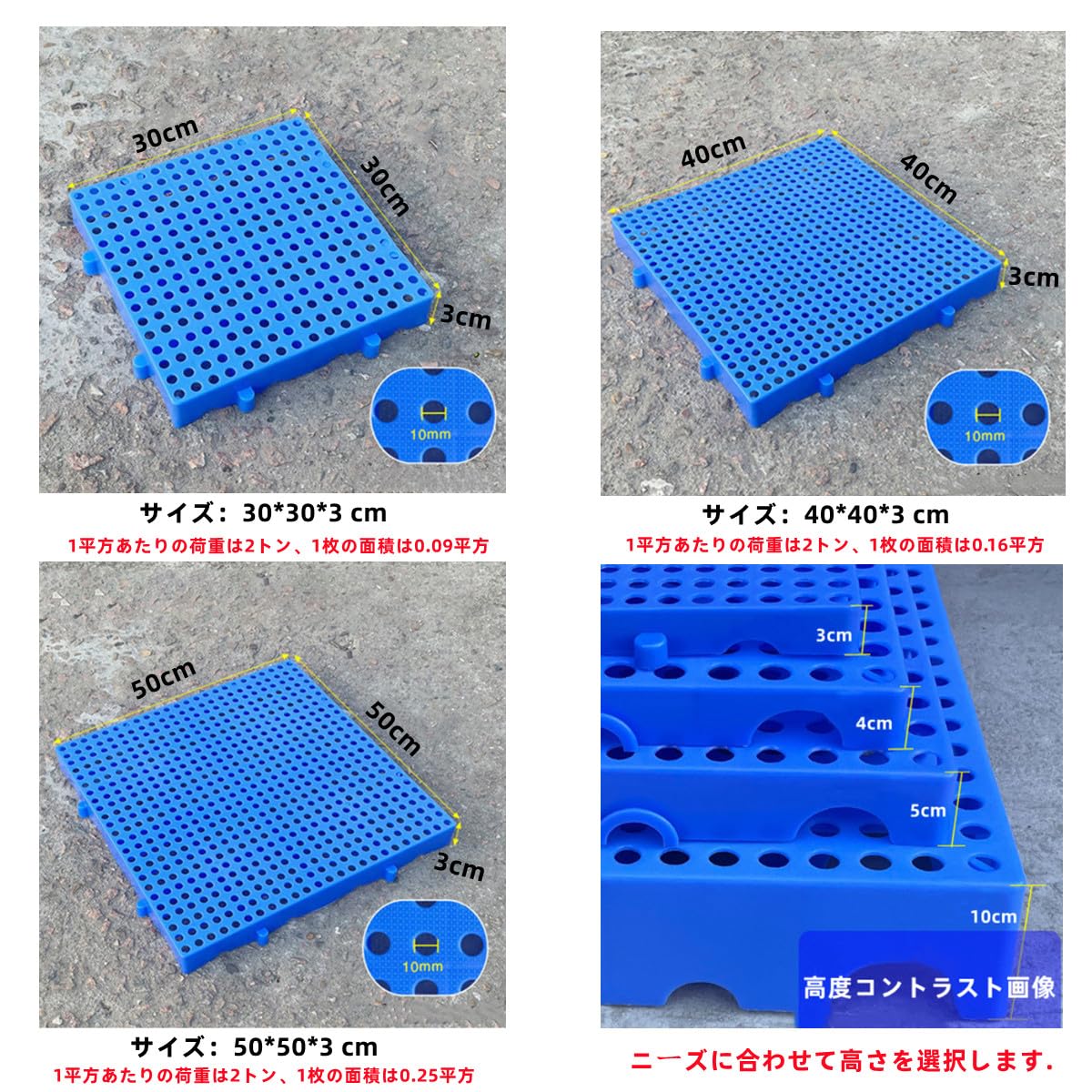 Amazon | 【最新型】プラスチックパレット 樹脂パレット HDPE 耐荷重