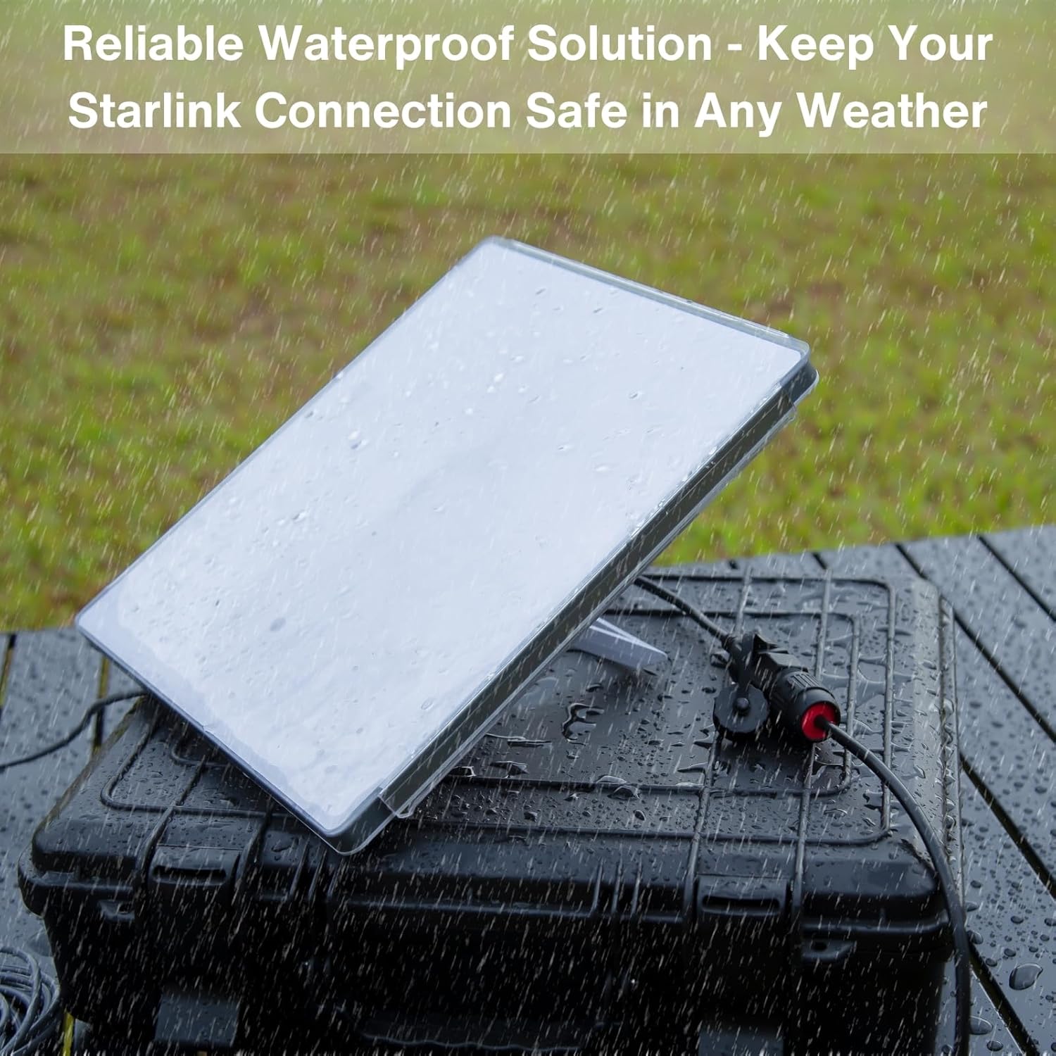 Storage Case for Starlink Standard Gen 3, Protective Hard Case with Foam Padding for Gen 3 Dish, Ethernet Adapter for Starlink Standard/Gen 3 and Mini, Waterproof Barrel Jack