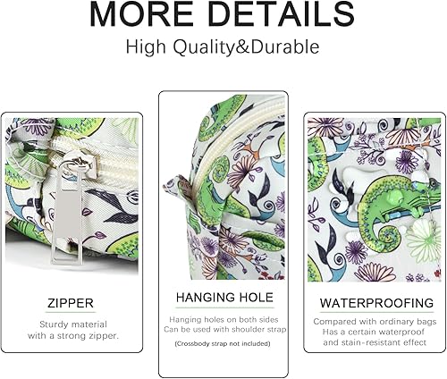 Miniatura 3 de qianshan Organizador multifuncional para cartera, estuche impermeable con cremallera, estuche de almacenamiento de suministros de diario pequeño