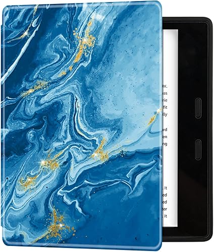 Miniatura 10 de BOZHUORUI Funda suave para Kindle Oasis (10 generación, versión 2019 y 9 generación, versión 2017)  Funda protectora delgada y ligera con apagado y