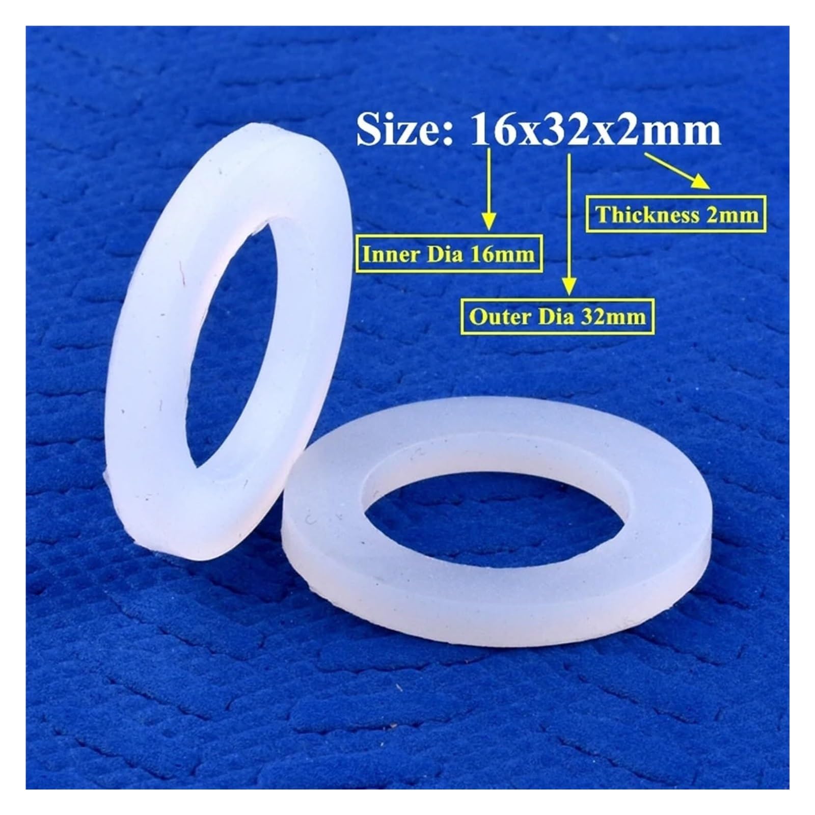 Guarnizione Resistenza alle Alte Temperature Anello di Tenuta Distributore d'Acqua Sigillatura del Giunto del Tubo dell'Acqua(8x16x2mm,200 Pieces)