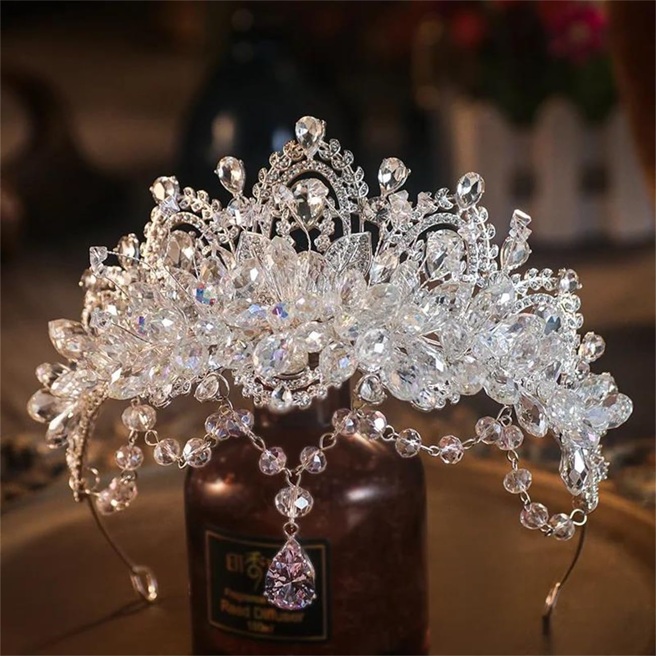 Tiaras de cristal para novia, corona de diamantes de imitación, tocados para concursos de belleza, accesorios para el cabello de boda