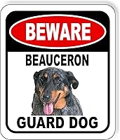 Vista 2 de BEWARE BASSETT HOUND GUARD DOG - Letrero compuesto de aluminio para exteriores, 8.5 x 10 pulgadas