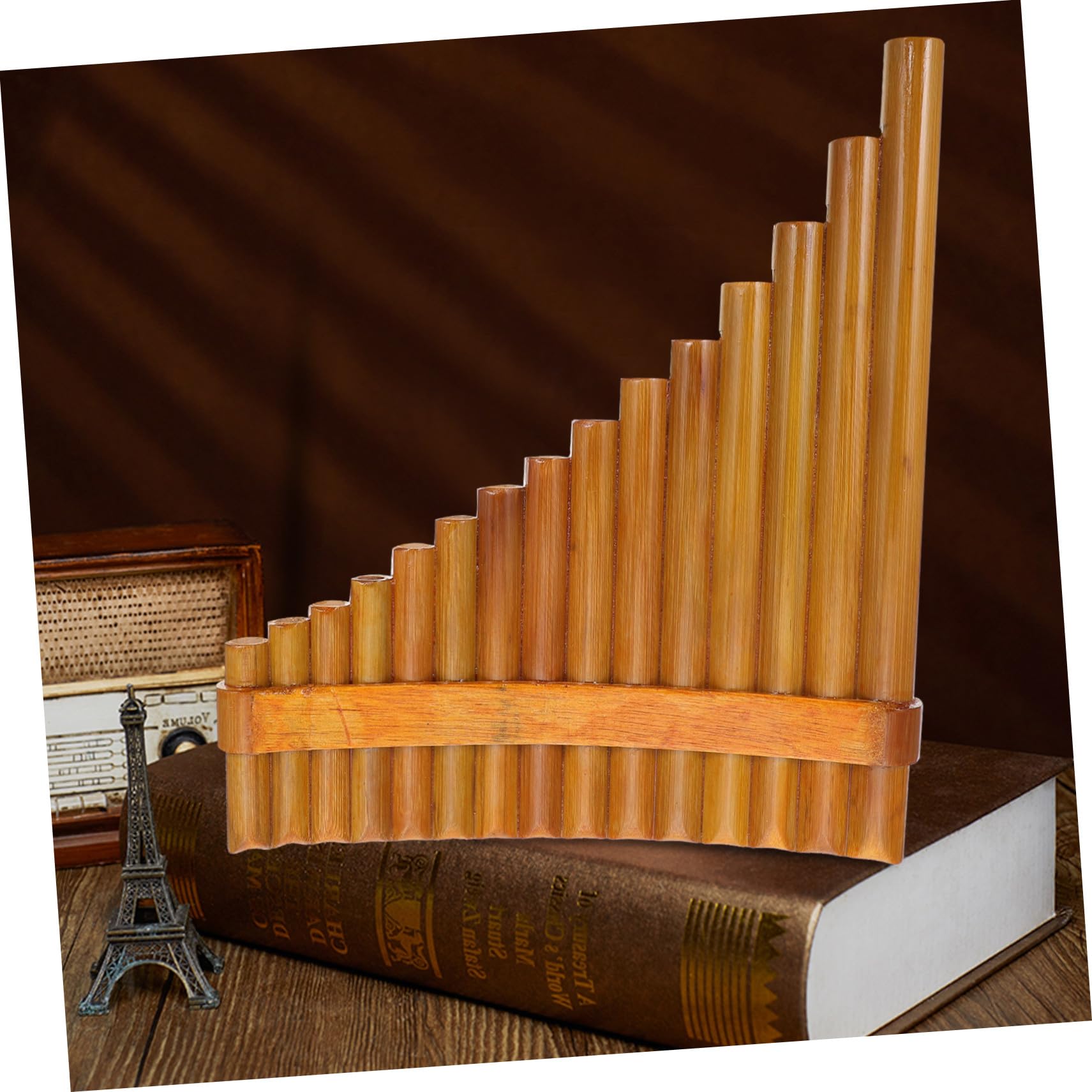 Professionelle Panflöte aus natürlichem Holz Linksseitig Robust Leicht und Tragbar Traditionelles Musikinstrument für Anfänger und Schule