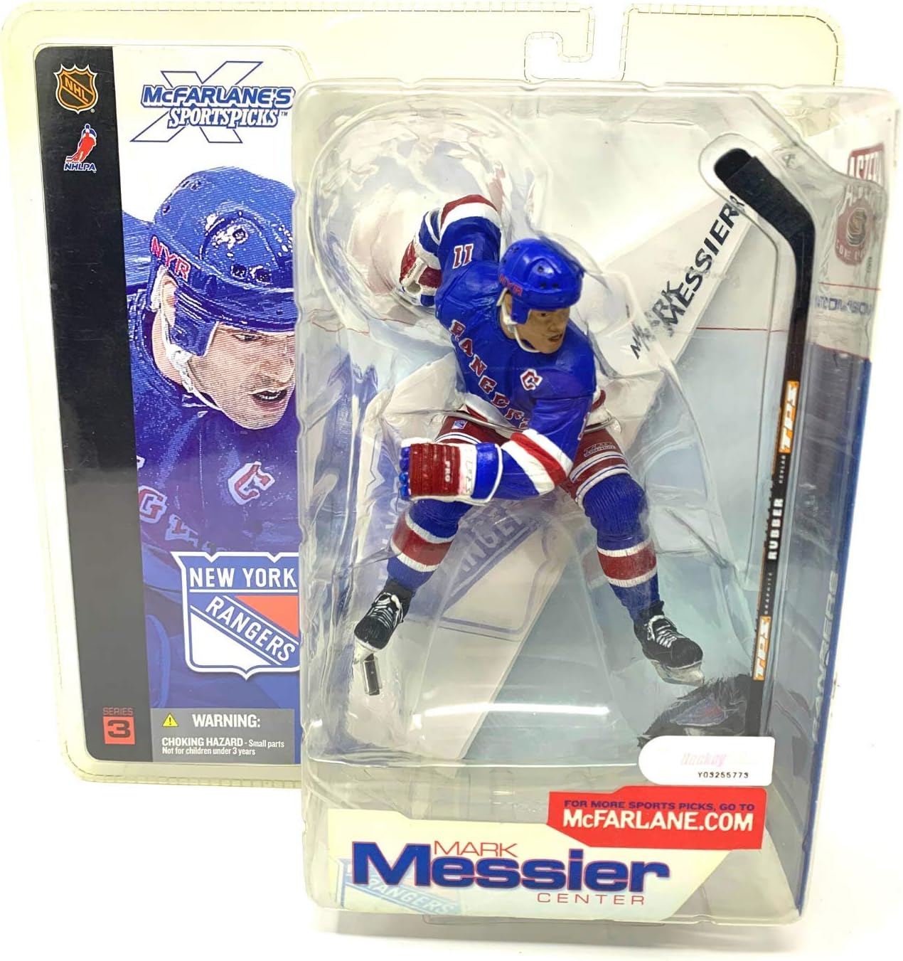 McFarlane Toys NHL Sports Picks Series 3 Action Figure Mark Messier (New York Rangers) Blue Rangers Jersey