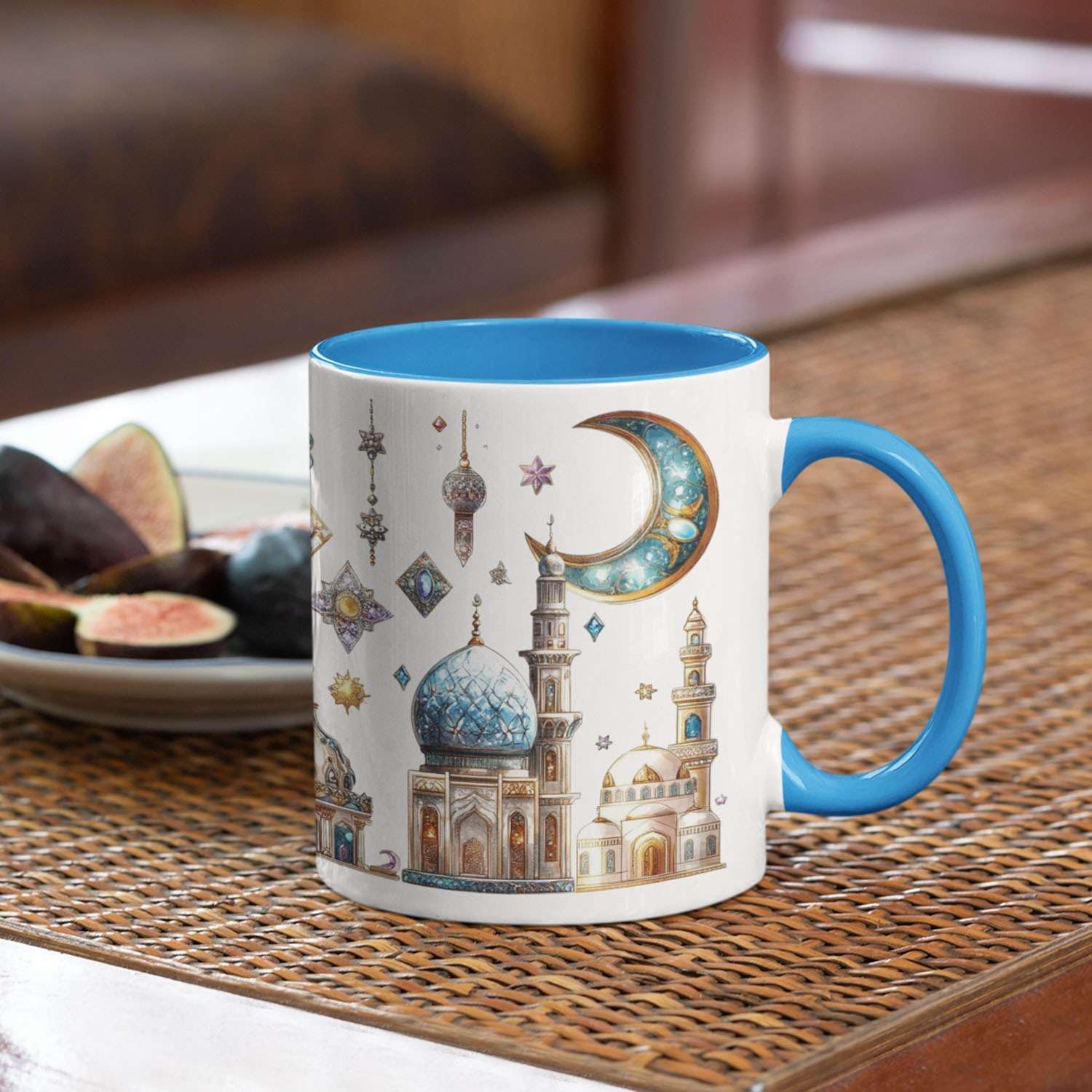 Customized Name Ramadan Coffee Cup, Custom Sparkling Islamic Mosque Mug, Personalized Religious Holiday Full Wrap Cup, Muslim Festivals White Ceramic Mug 11oz 15oz, Gift For Women Men - Image 4