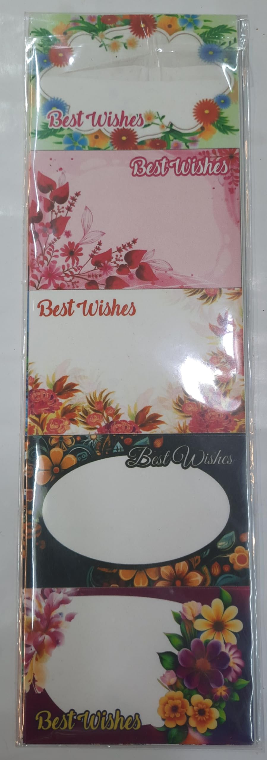 Best Wishes Gift Tags, Floral Design, Pack of 45 Stickers, Multi-Colour-image-5