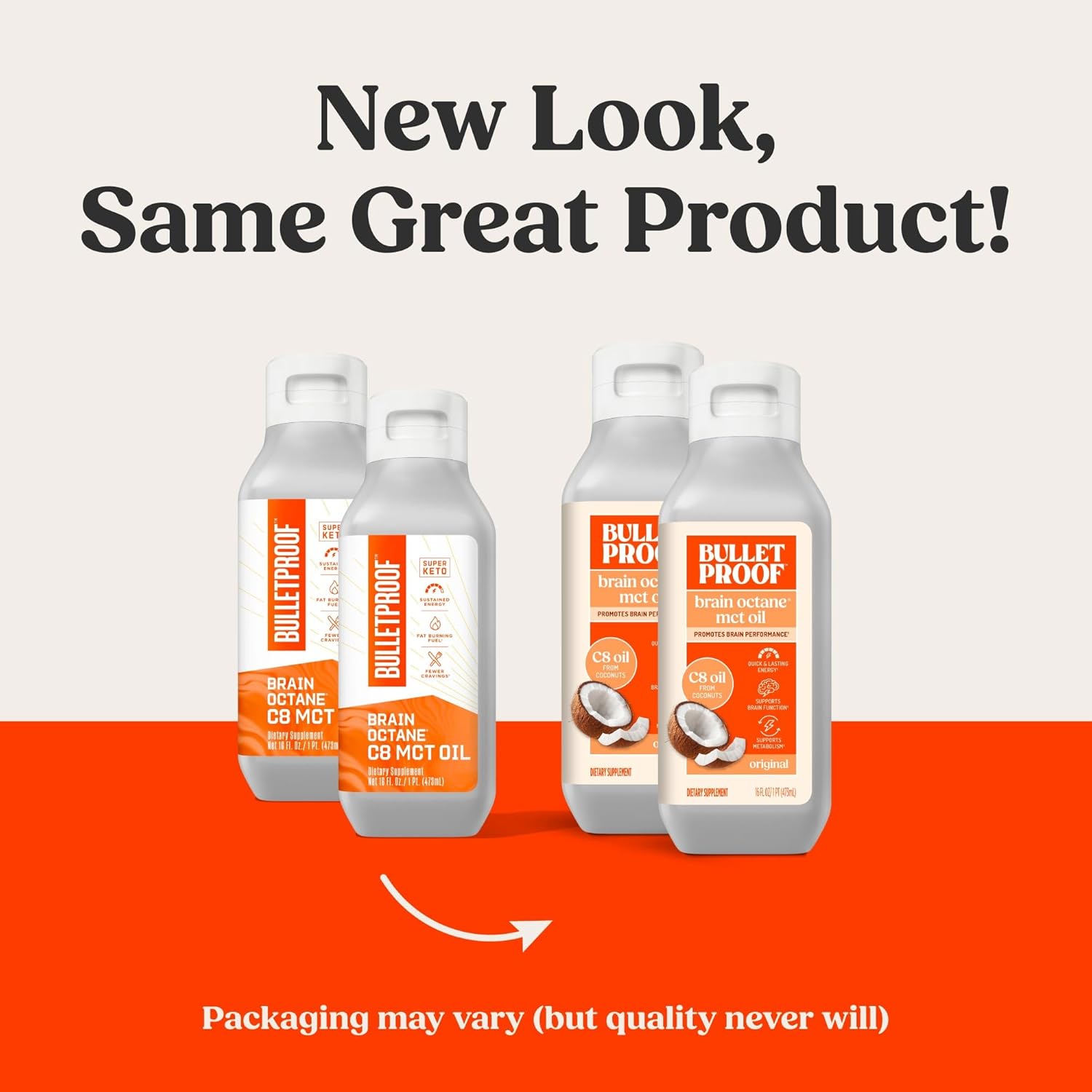Bulletproof Coconut Brain Octane C8 MCT Oil, 16 Ounces (Pack of 2), Premium Keto Supplement for Sustained Energy, Brain and Body Fuel, Unflavored, Add to Coffee and Smoothies, Packaging May Vary - Image 2