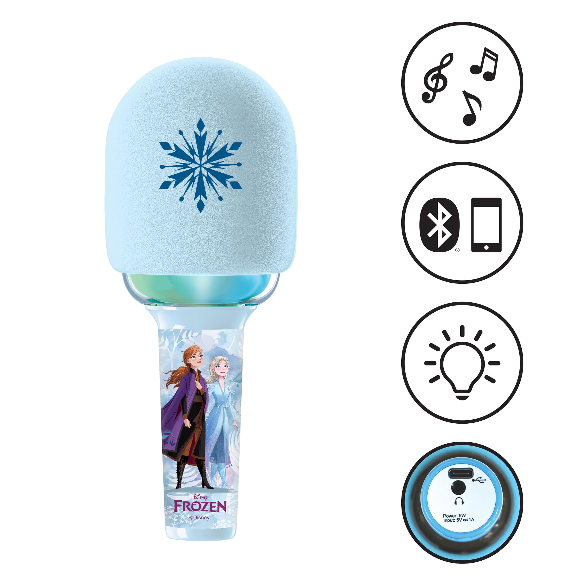 Lexibook, Frozen, Portable Bluetooth Light Speaker With Microphone, Light Effect | UK - View #5