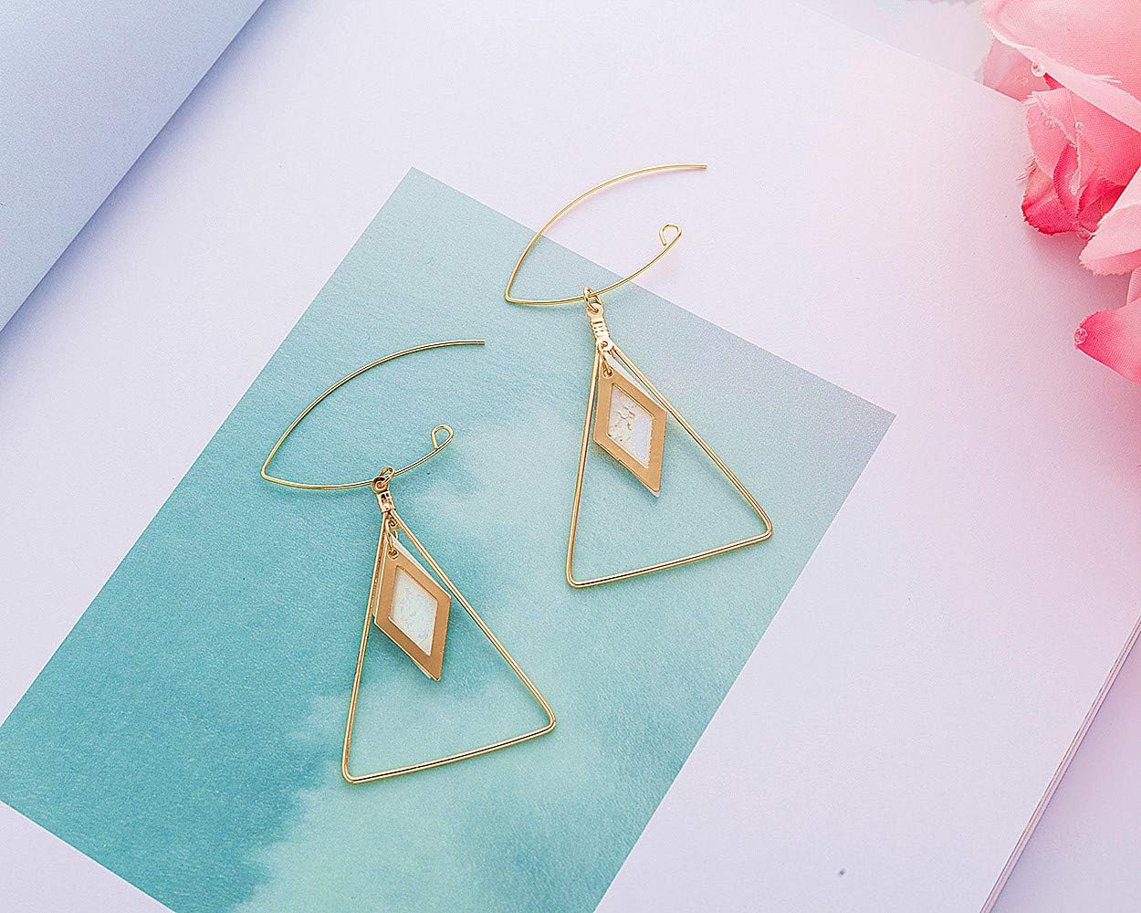 Hollosport 14k Genuine Gold Plated Earring Hooks for Jewelry Making,12Pcs Hypoallergenic Ear Wires for DIY Dangle Earrings - Image 5