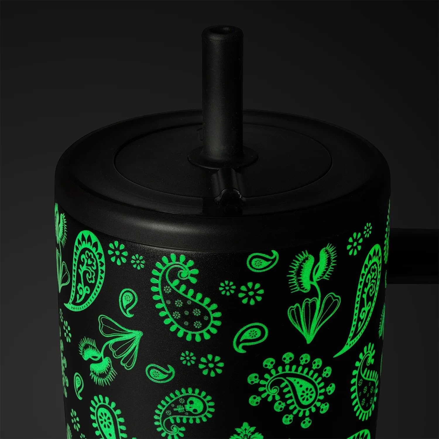 BrüMate Era 40 oz Tumbler with Handle and Straw | 100% Leakproof Insulated Water Bottle Tumbler with Lid and Straw | Made of Stainless Steel | Cup Holder Friendly | 40oz (Phantom Paisley)