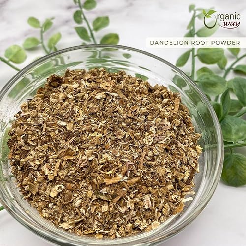 Miniatura 4 de Organic Way Polvo de raíz de diente de león (Taraxacum officinale)  Té de hierbas - Cosecha silvestre europea  Certificado orgánico y Kosher  Sin
