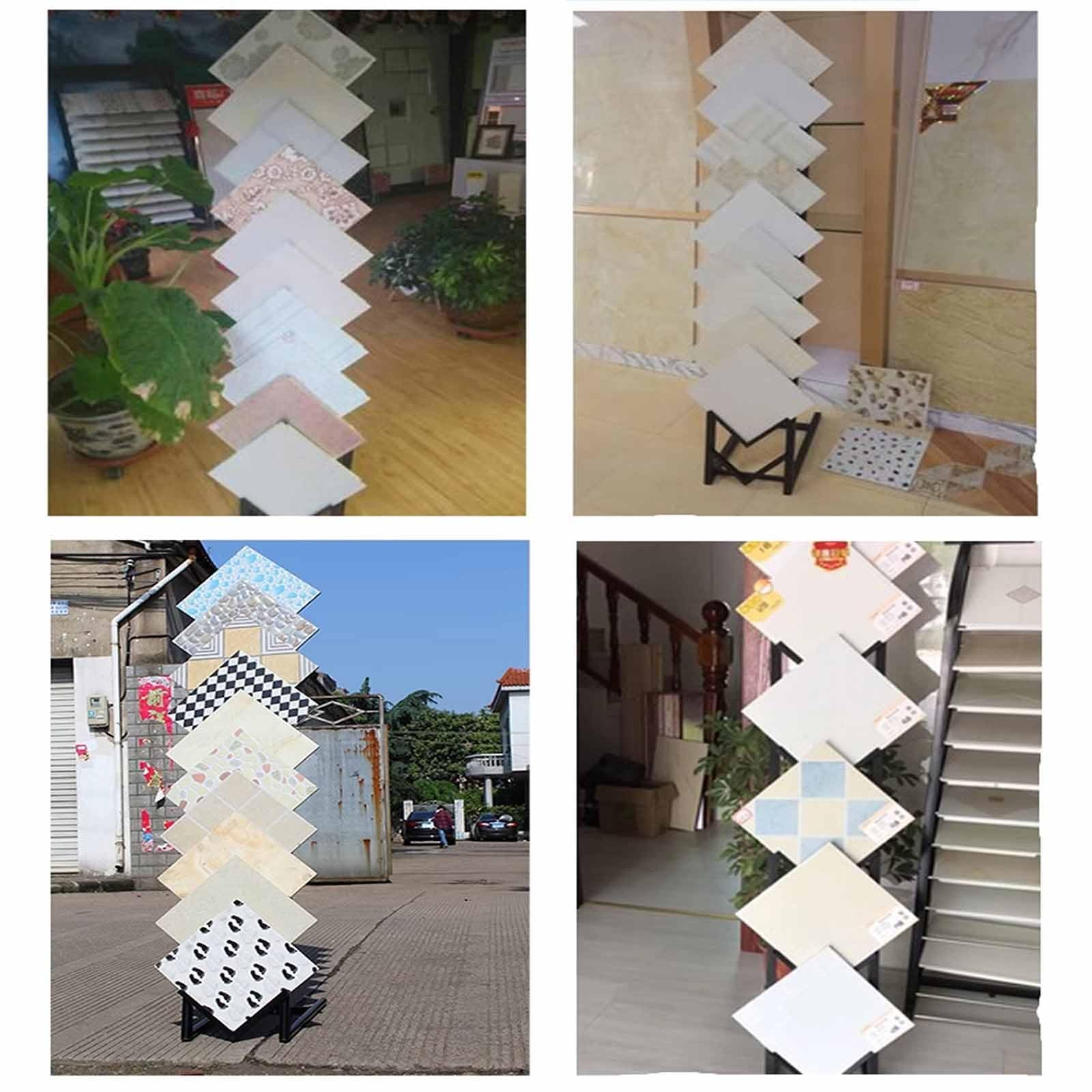 Marmor-, Fliesenregale Hölzerne Teller Display Ständer für 6 8 10 12-Zoll-Muster, Hochbelastbar Stehend Bodenfliese Display-Ständer, Kommerziell Werbetafel Ständer Rahmen für Platz sparen ( Size : Sin
