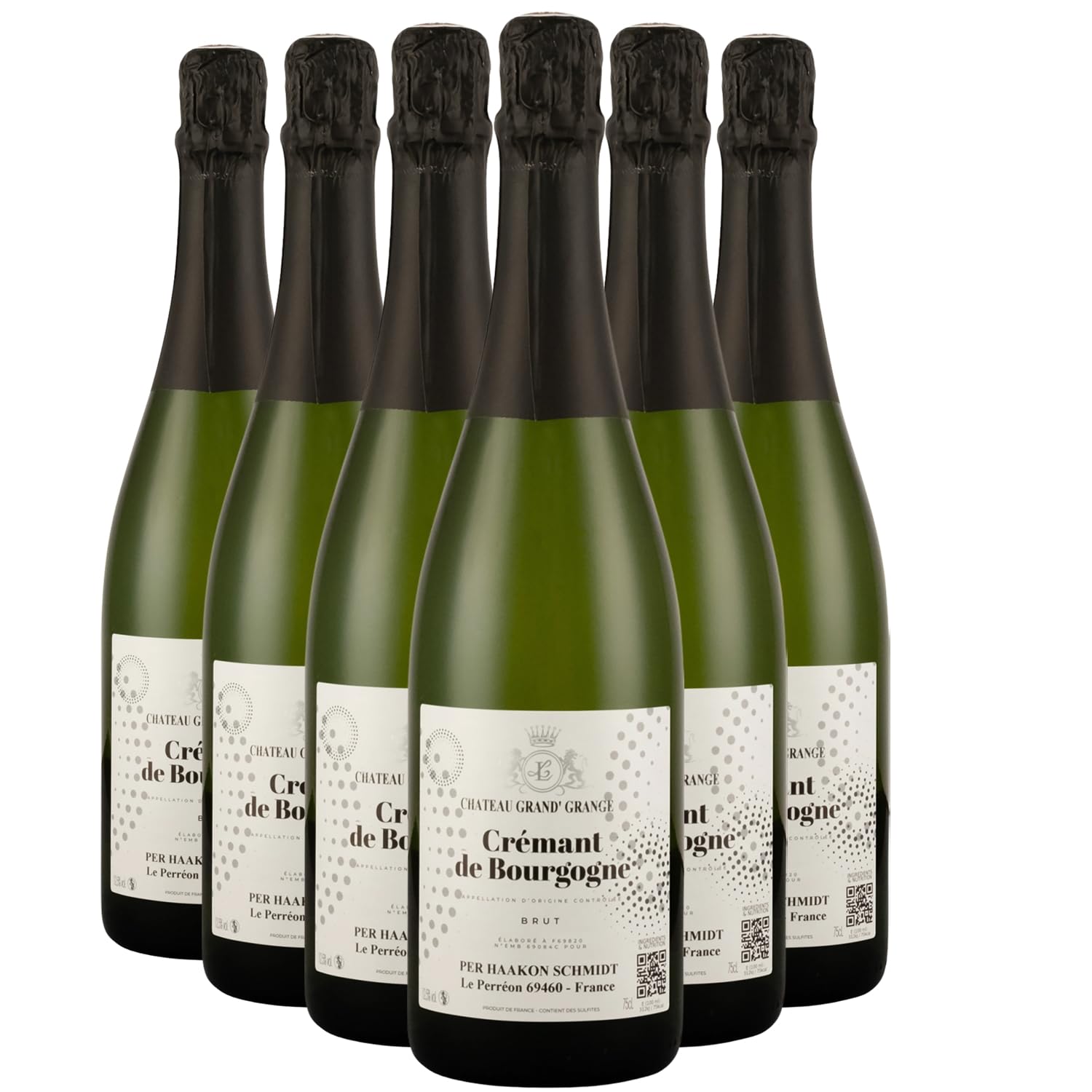 Crémant de Bourgogne Chardonnay bianco 2023 - Château Grand Grange - DOP - Borgogna - Francia - Vitigni Chardonnay - 6x75cl