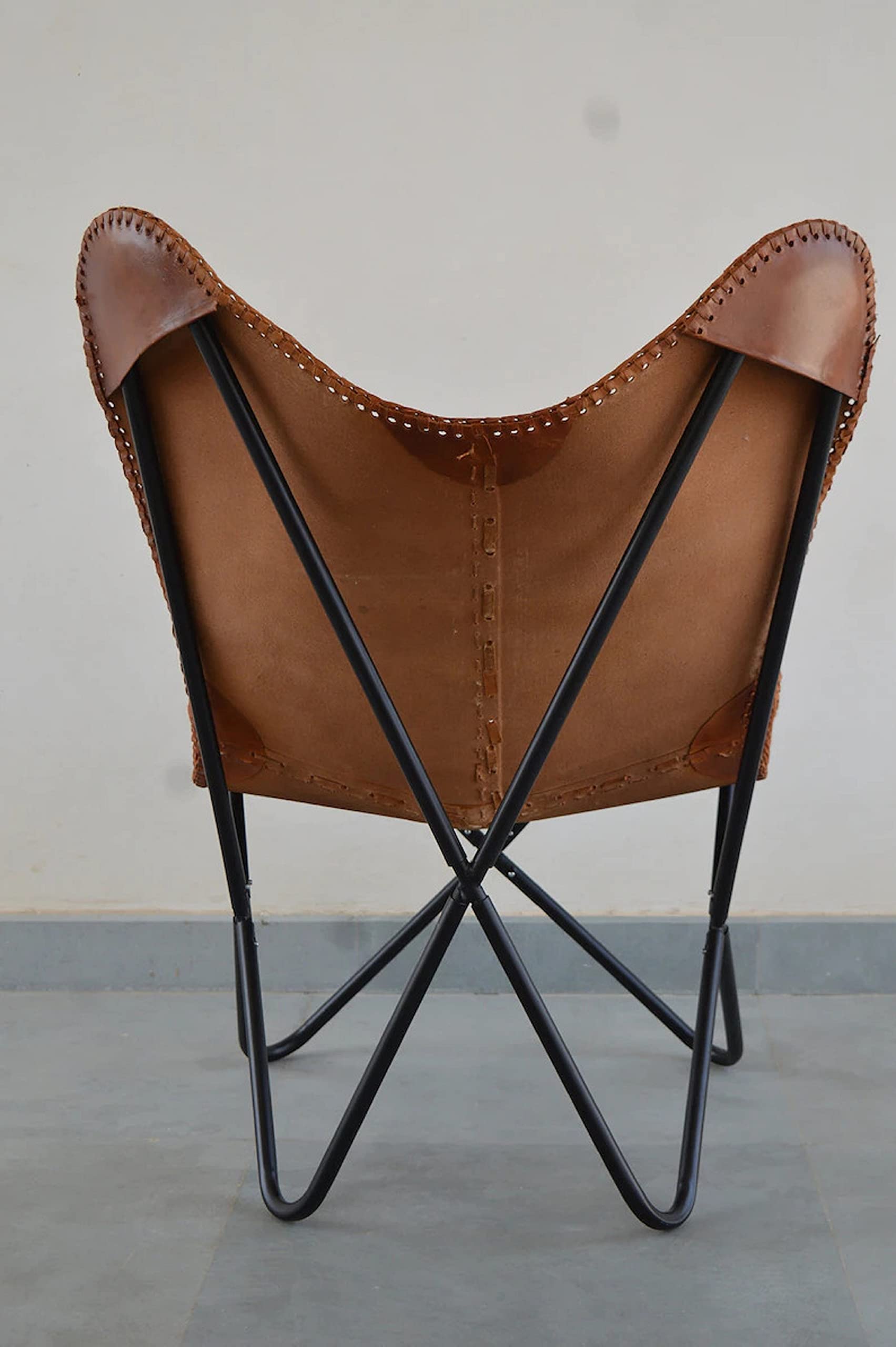 バタフライチェア ブラウン レザー レビューでピロープレゼント》BKF Chair バタフライチェア