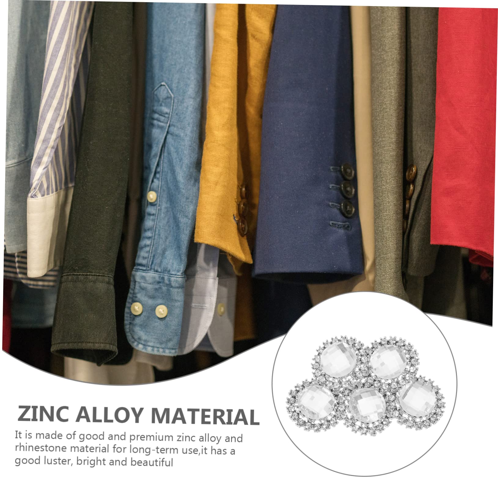 25pezzi Bottoni Decorativi Cristallo Per Cappotti e Abbigliamento Bottoni Resilienti e Sostituibili Per Decorare Tessuti Luminoso Elegante Per Maglioni e Giacche