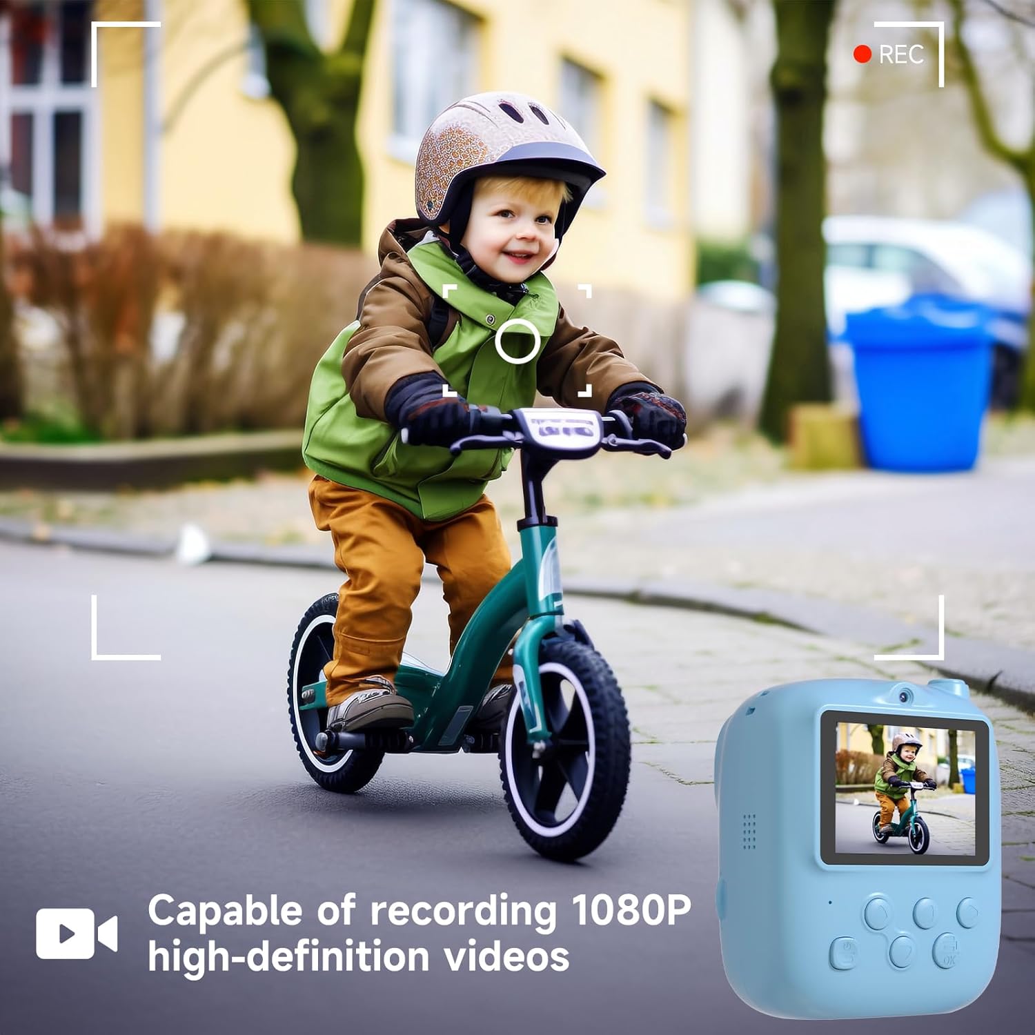 Kids Instant Print Camera 2025, 32GB Memory, Dual Lens with 2.4-Inch Screen and 1080p HD, Nice Gift for Boys and Girls Ages 4-13, Ideal for Toddlers and Teenagers Blue image 7 of 8 B0DRVLLC7Z