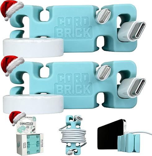 Miniatura 12 de CordBrick Relleno de calcetines para adultos, soporte para cables con peso, soporte para teléfono, organizador multiusos para mesita de noche, Negro