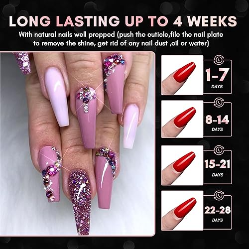 Miniatura 8 de Makartt Kit de gel de uñas sólido constructor para extensión de uñas, paquete de gel duro todo en uno con Makartt 500 puntas de uñas de gel suave de