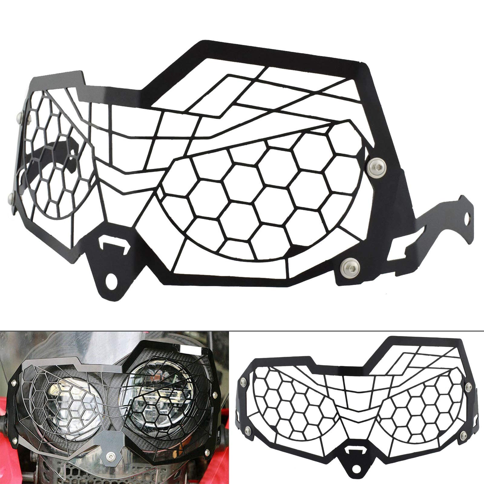 accessori per moto Lampada frontale Grille Shield Guardia copertura della protezione del nero misura for il CRF250 CRF250L CRF 250 L 250L Rally ABS 2017 2018 2019