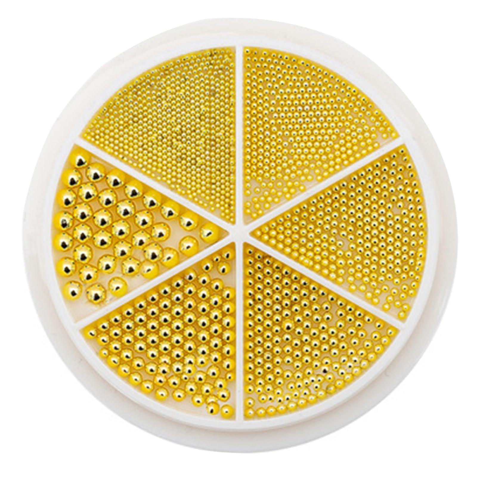 6 Grids Gold Silver Nails Art Charm Beautiful Nails Beads Nails Art Decorations Metal Nails Charm Manicure Supplies