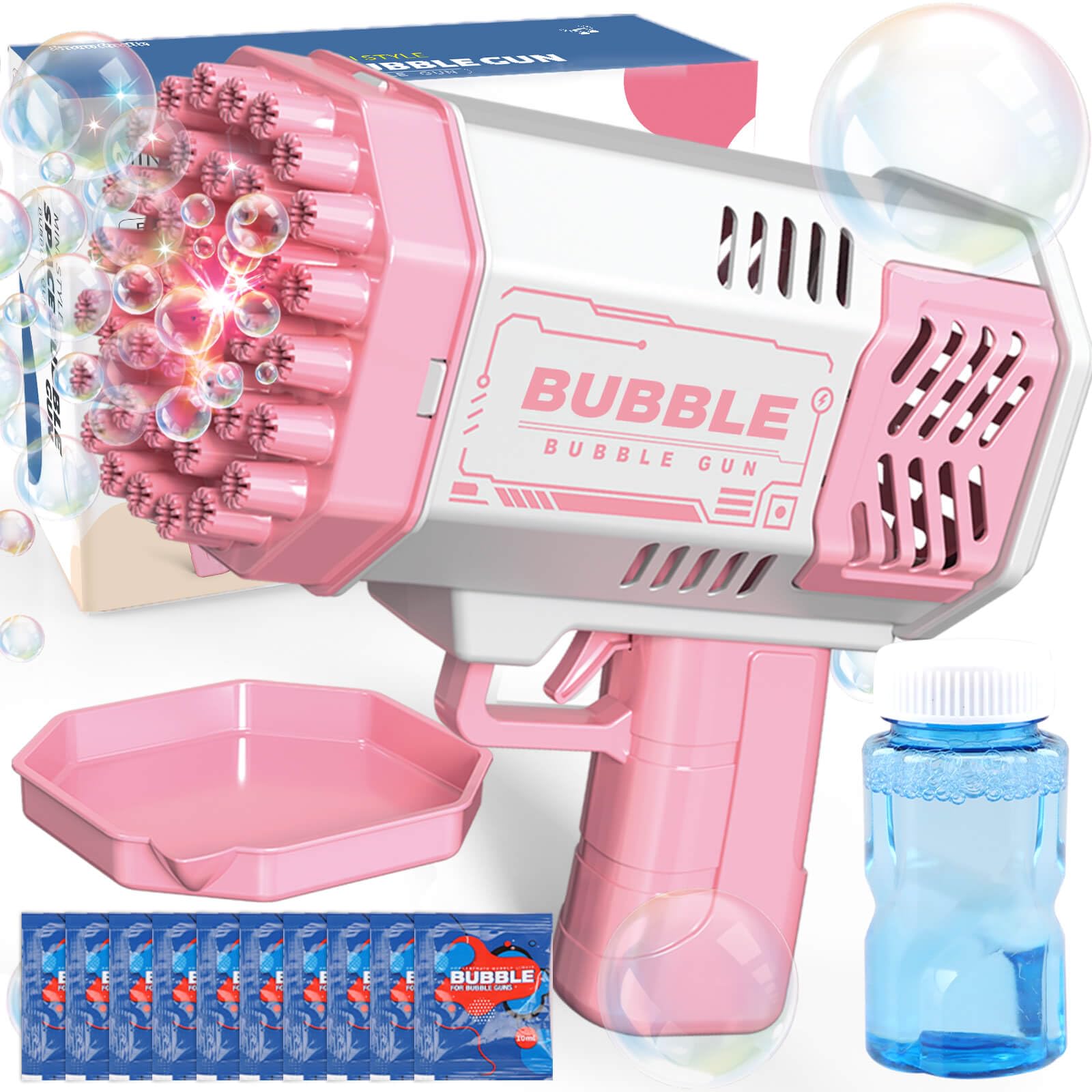 JONEG Toys for 3-8 Year Old Boys Girls: Bubble Machine for Kids with Bubble Solution, Gifts for 3 4 5 6 7 8 Years Old Boy Birthday Toy for Kid
