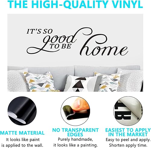 Miniatura 2 de Calcomanías de pared para sala de estar, calcomanías de pared familiares, (fáciles de aplicar), decoración de pared, citas artísticas de vinilo,