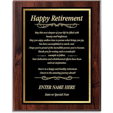 Custom Retirement Plaque for Service Recognition - Retirement Gifts for Men and Wom...