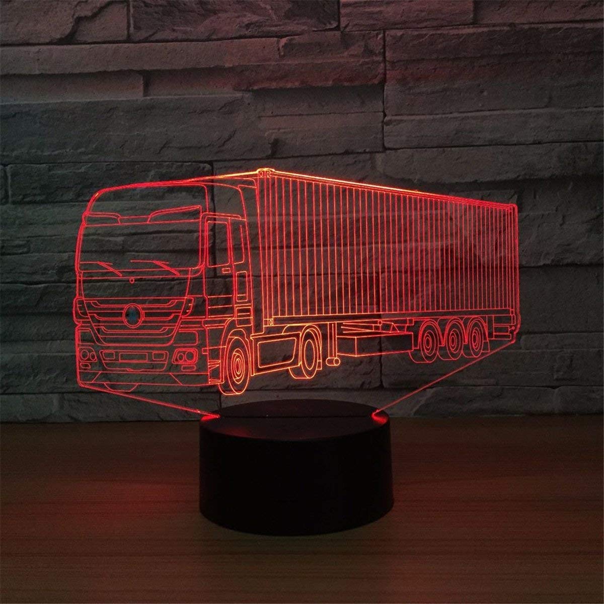 3D Fitness Optical Illusions LED Lampe – 7 Farben, USB-betrieben, Acryl, Für Tisch & Nacht
