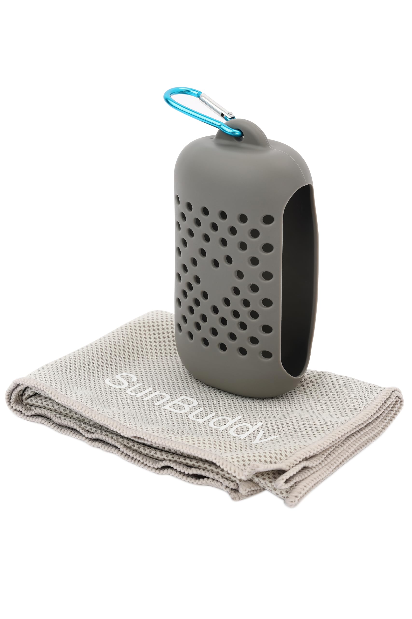 SunBuddy Cooling Towel for Sports – Instant Cooling, Quick Dry, Lightweight Microfibre Towel for Gym, Running, Hiking, Camping, Travel, Fitness & Outdoors (Grey)