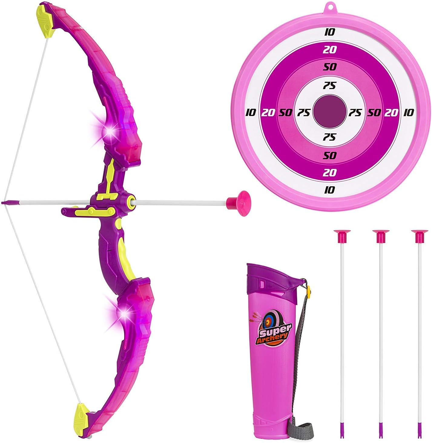Click N' Play Pink Bow & Arrow Archery Set for Girls, Toy
