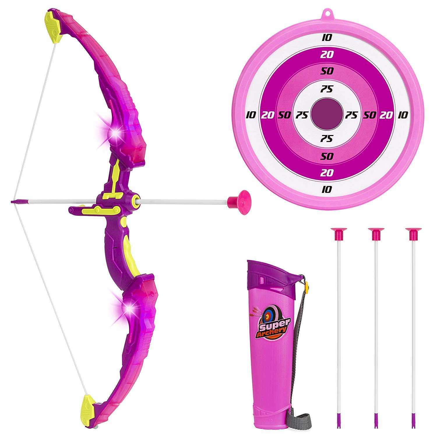 Buy Click N' Play Pink Bow & Arrow Archery Set for Girls, Toy Bow