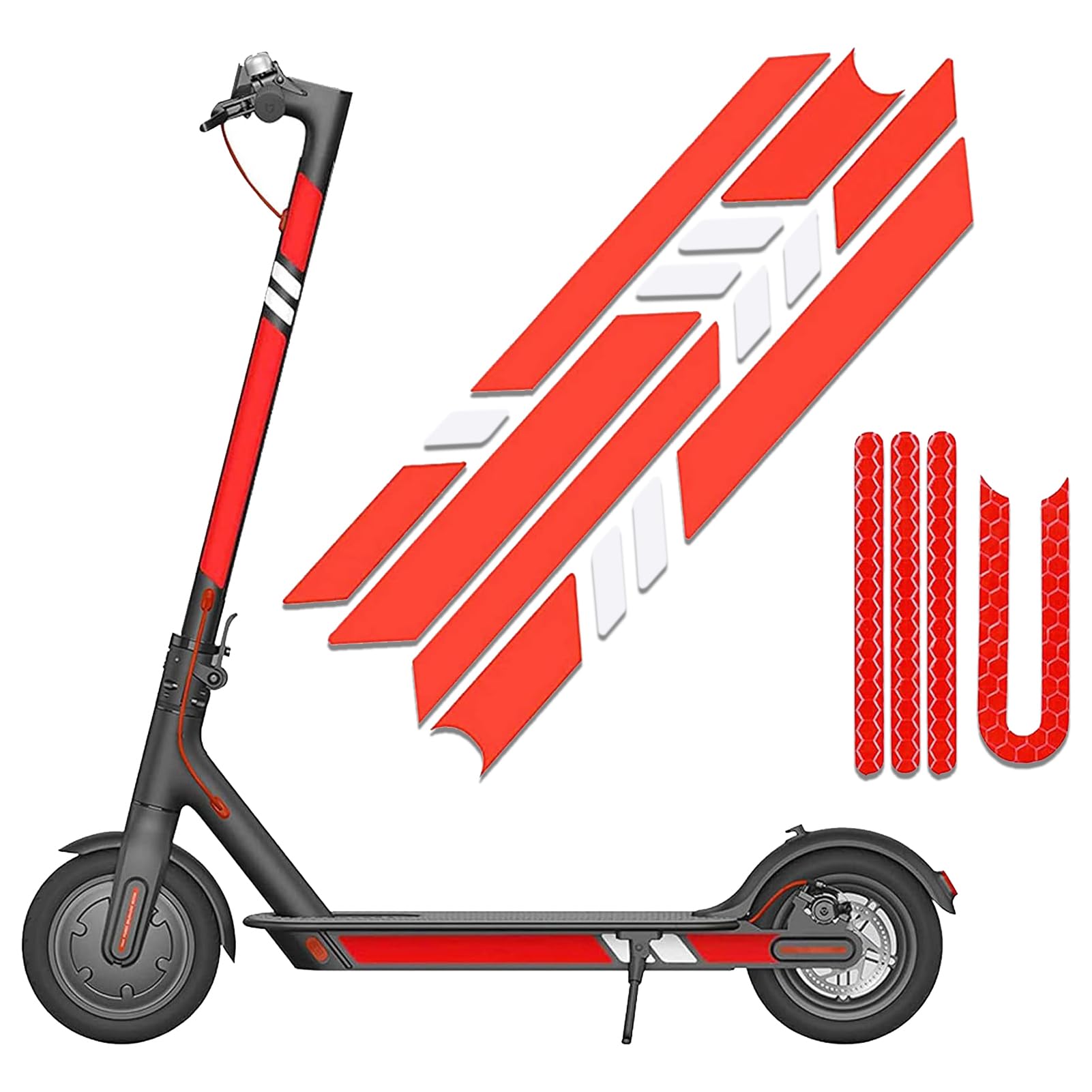 Pegatina Reflectante Patinete, Scooter Sticker Prueba de Agua Patinete Styling Pegatinas, Fit Estilo para Xiaomi M365 Scooter Eléctrico Accesorios