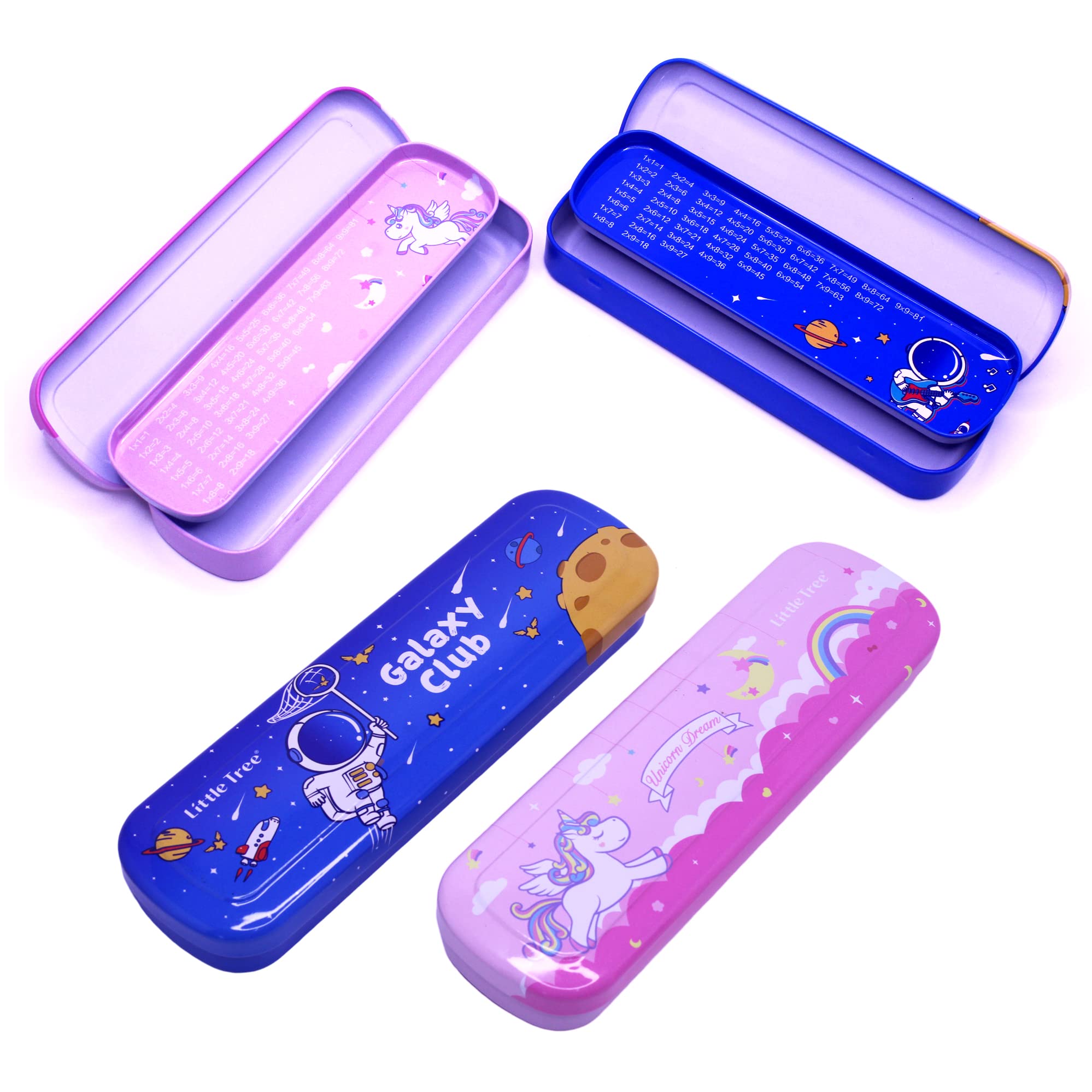 CRAVEON Pack of 2unicorn & Space Galaxy Themed Stationary Combo Gift Set with Stationary Kit 12 Pencils, 2 Metal Pencil Box, 2 Sharpener, 2 Eraser Stationary Set for Kids, Multi (B0BSS6S359) Amazon Price History, Amazon Price Tracker
