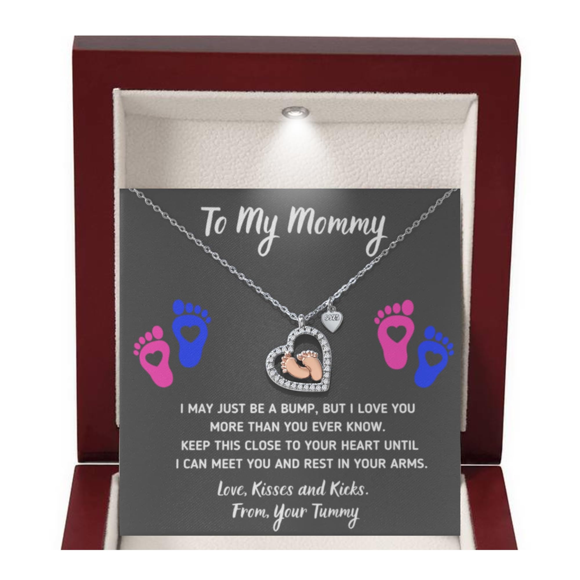 Baby Feet Necklace for Mom-To-Be
