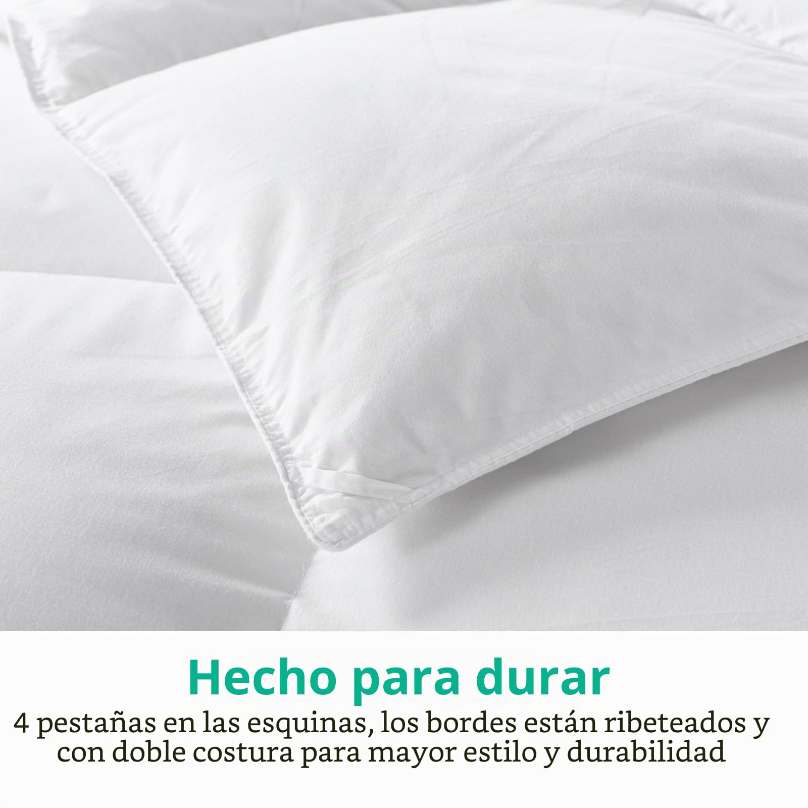 APSMILE Edredón Relleno Nórdico de Pluma y Plumón Cama 180-240 x 260cm Tejido de 100% Algodón para Toda Estación Densidad 320 gr/㎡