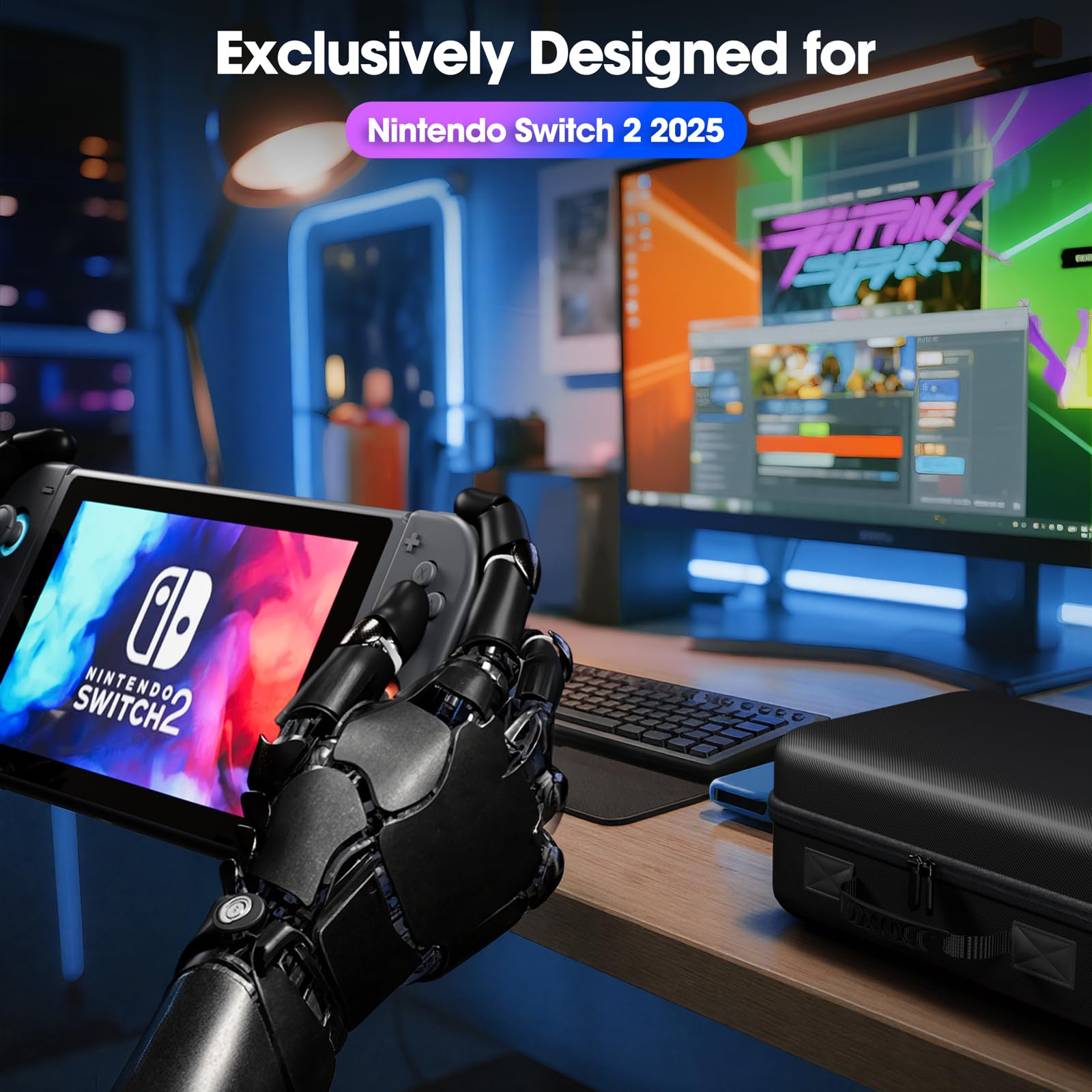 Amazon.co.jp: ProCase Nintendo Switch 2 ケース 収納バッグ 大容量