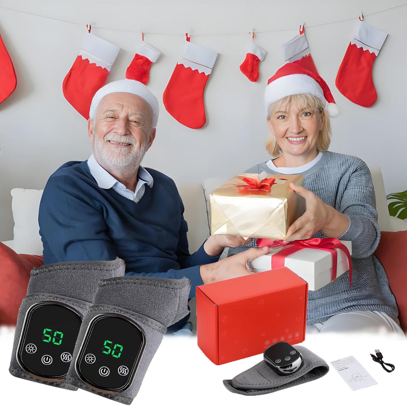 Muñequera Caliente USB para Alivio de Tendinitis y Túnel Carpal Masajeador de Muñeca Con Calefacción, 5 Temperaturas de Calentamiento 3 Modos de Masaje(2 piezas)