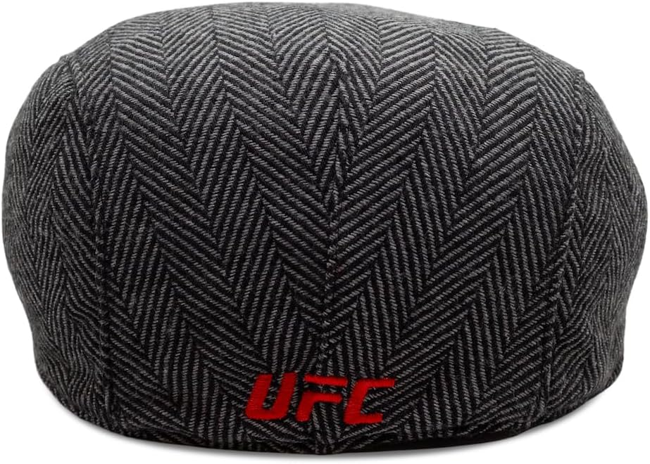 The Original UFC Single Panel Boston Scally Cap - Flat Cap Fitted Hat for Men - Grey - Image 3