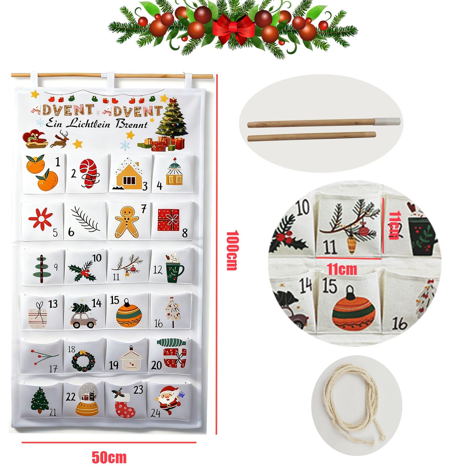 Calendrier De L'avent A Remplir 2025, Calendrier De L'avent Vide DIY