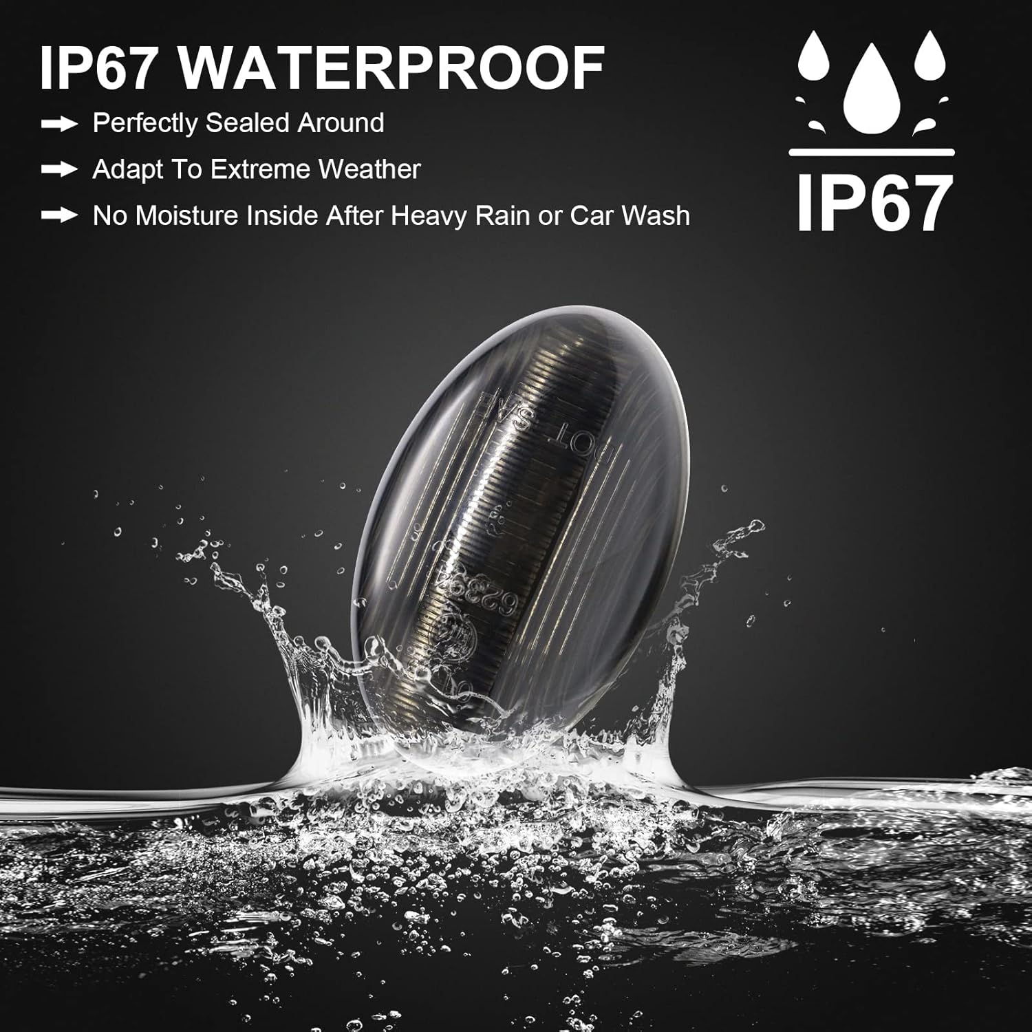 LED Side Marker Lights Compatible with F350 F450 1999-2010,4 PCS Smoked Lens-Red & Yellow Lamps Assembly