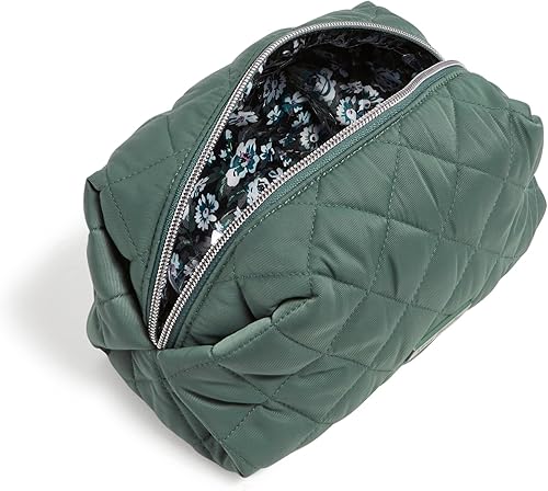 Miniatura 9 de Vera Bradley Bolsa organizadora de maquillaje cosmético mediana de sarga de rendimiento para mujer, Negro -