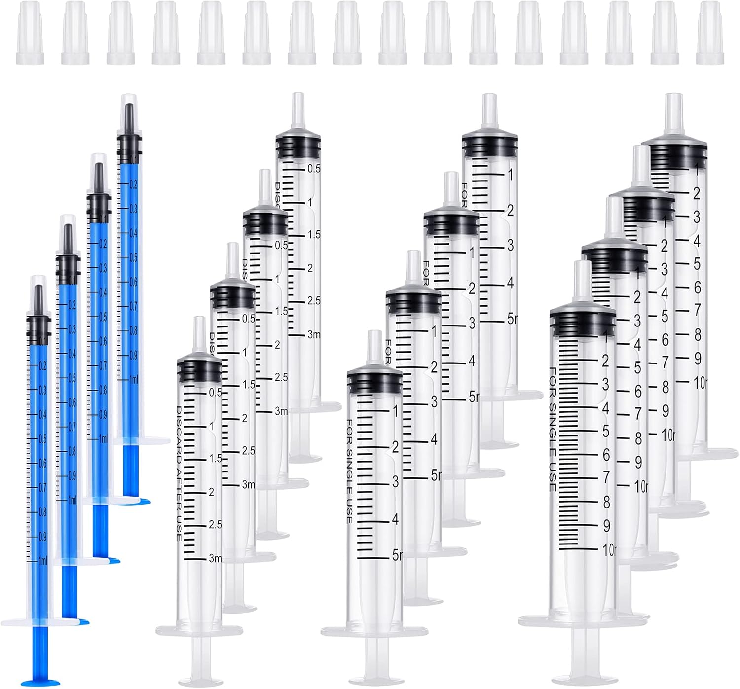 Plastic Syringes, 16 Pack Measuring Syringe No Needle Syringe Reusable