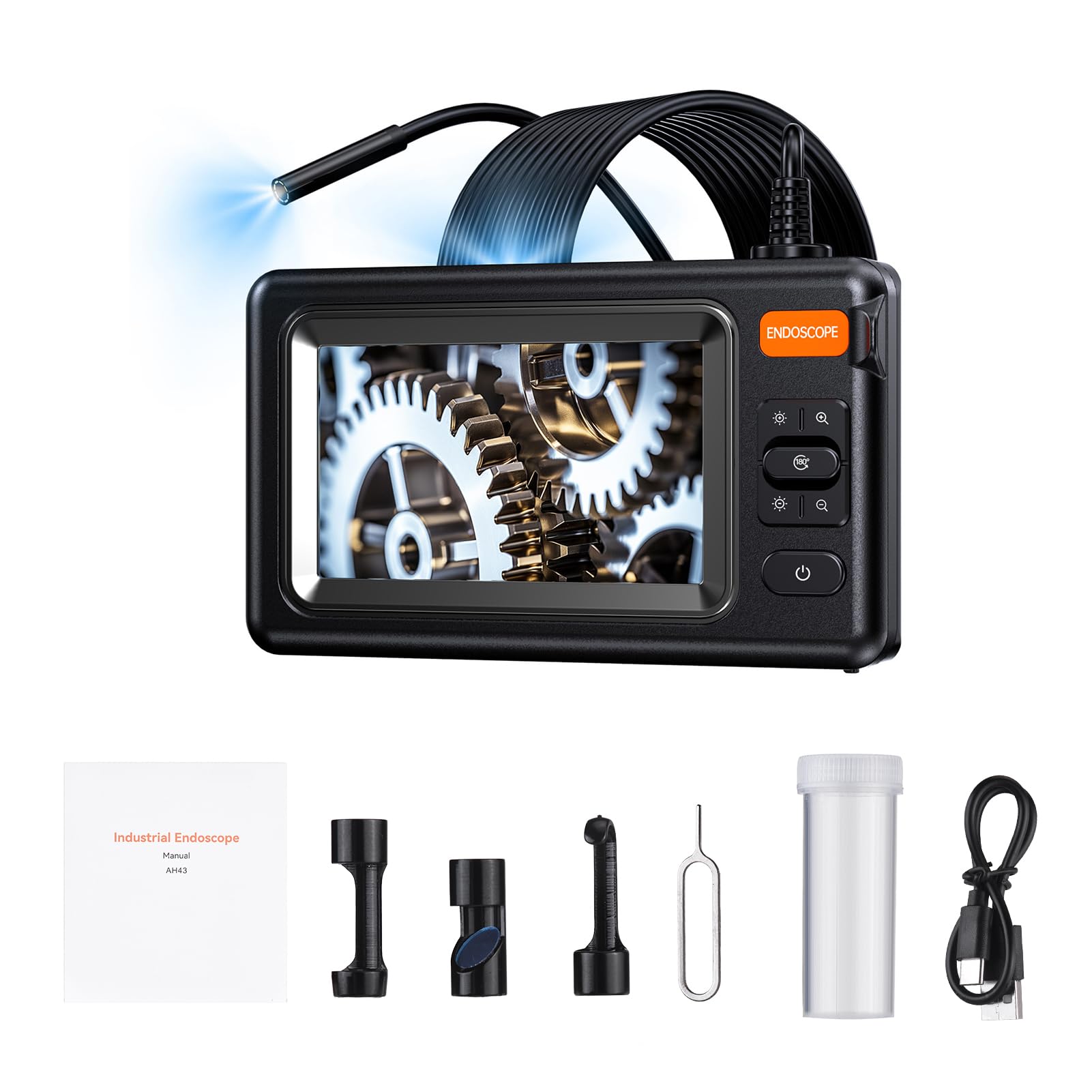 Cámara de Inspección de Endoscopio Industrial IP67 con Cable 5 M