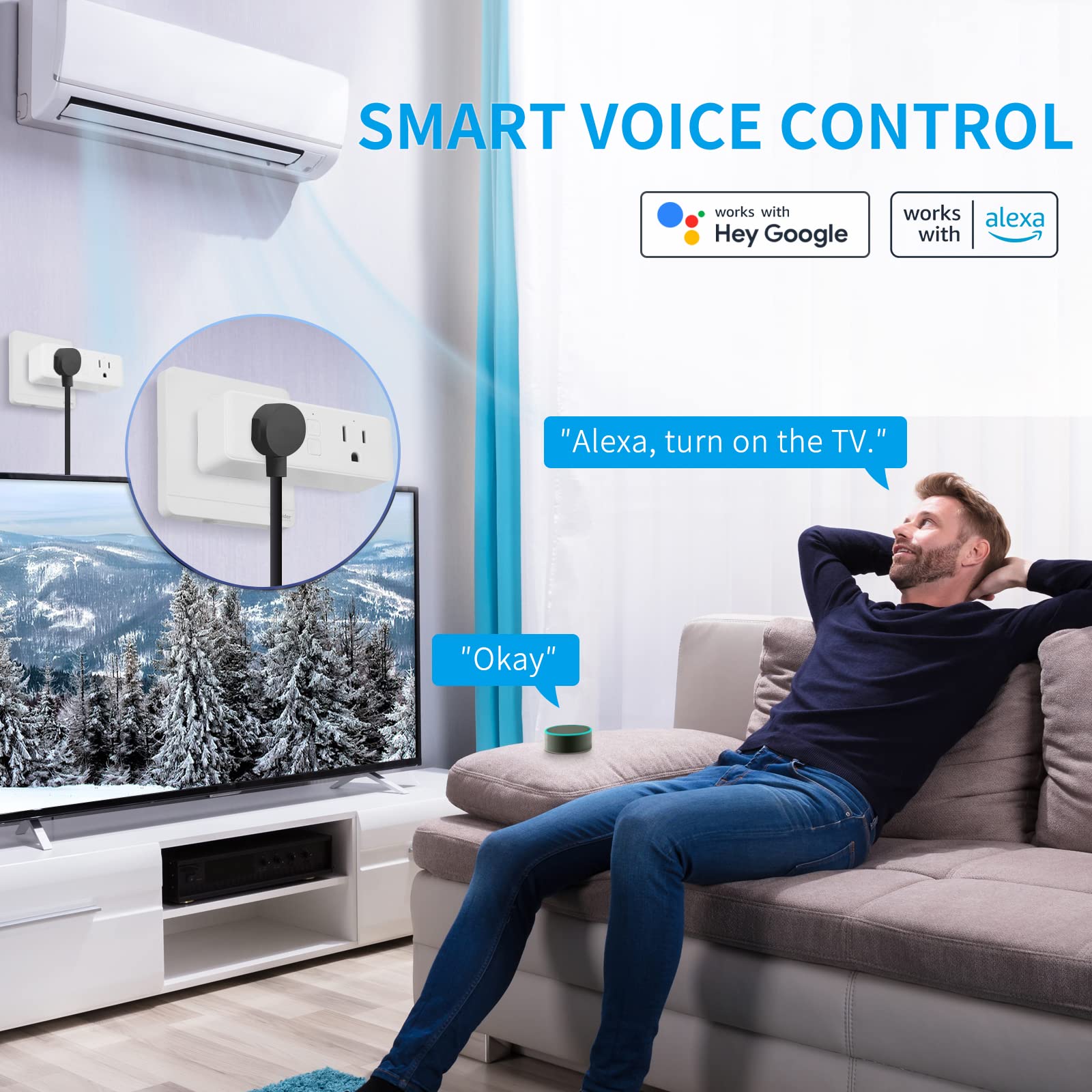 4pcs Mini Smart Plug Bundle with 2pcs Dual Smart Plug — view 3