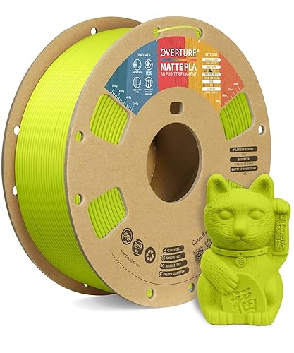 Vista 33 de OVERTURE - Filamento para impresora 3D de ácido poliláctico (PLA), 1.75 mm, carrete de cartón con filamento PLA mate de 2.2 libras, precisión