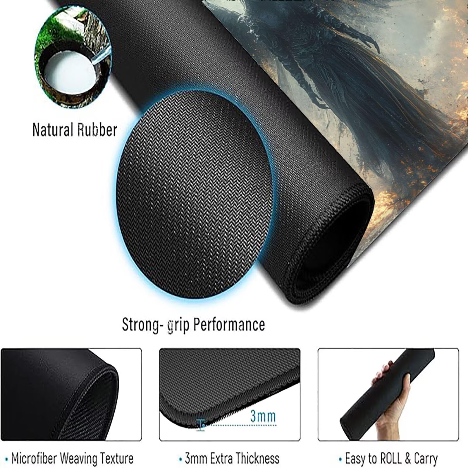 Podkładka pod mysz XXL 1600 x 800 mm musztardowa kolorowa abstrakcyjna podkładka pod mysz biurową podkładka pod mysz do gier antypoślizgowa gumowa podstawa zszyte krawędzie akcesoria biurowe do gier